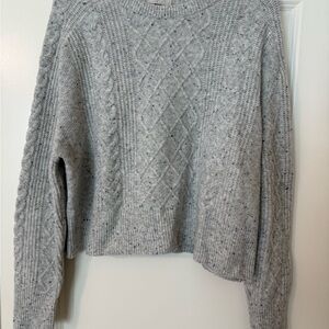 Universal Thread Light Gray Cable Knit Sweater